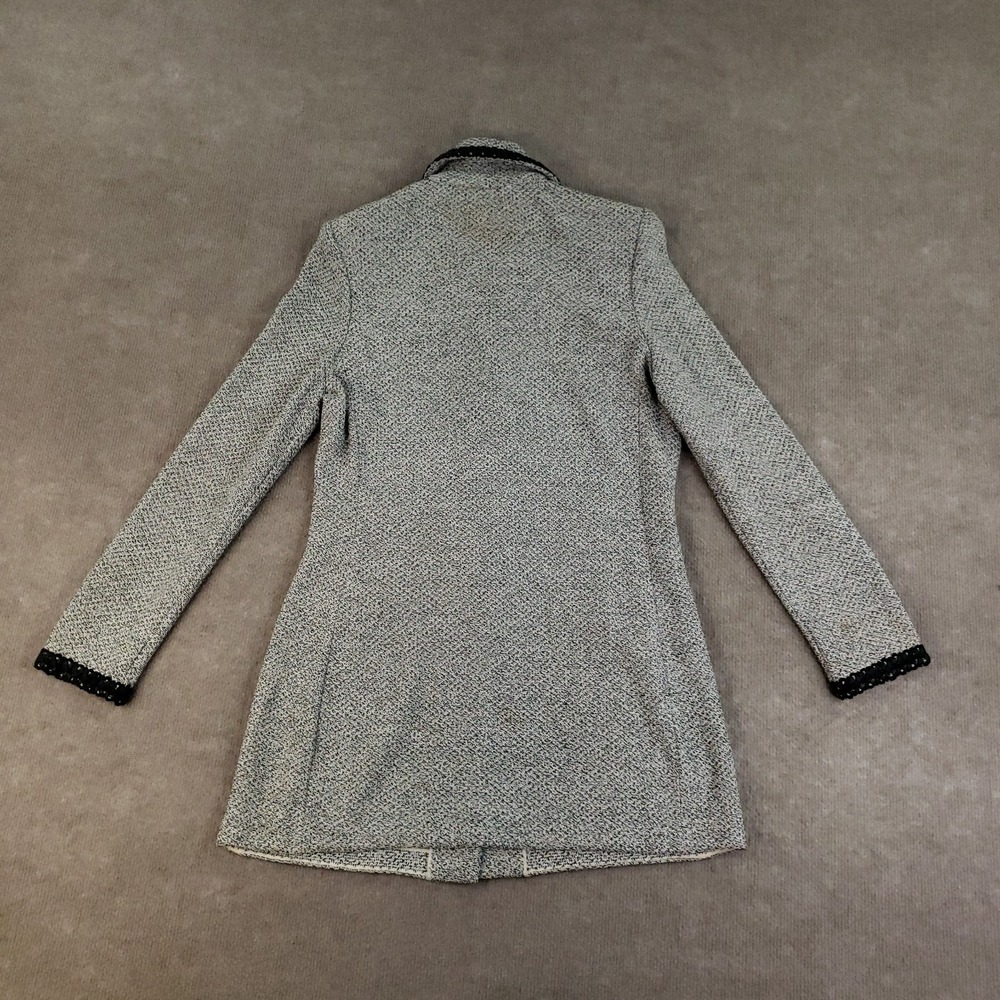 St John Basics Jacket Womens Size 6 Gray‎ Black Buttons Pockets Formal Casual ZZ - Picture 14 of 16